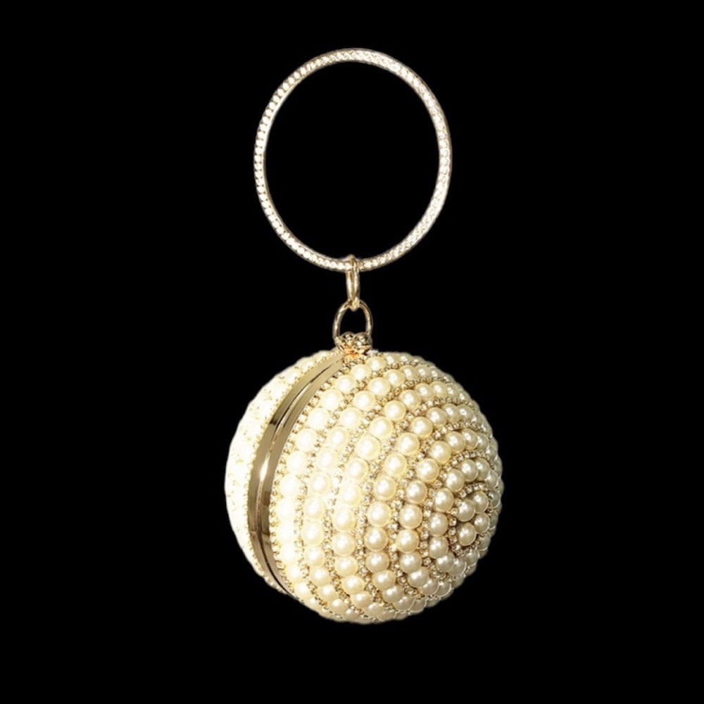Badgley Mischka pearl ball bag